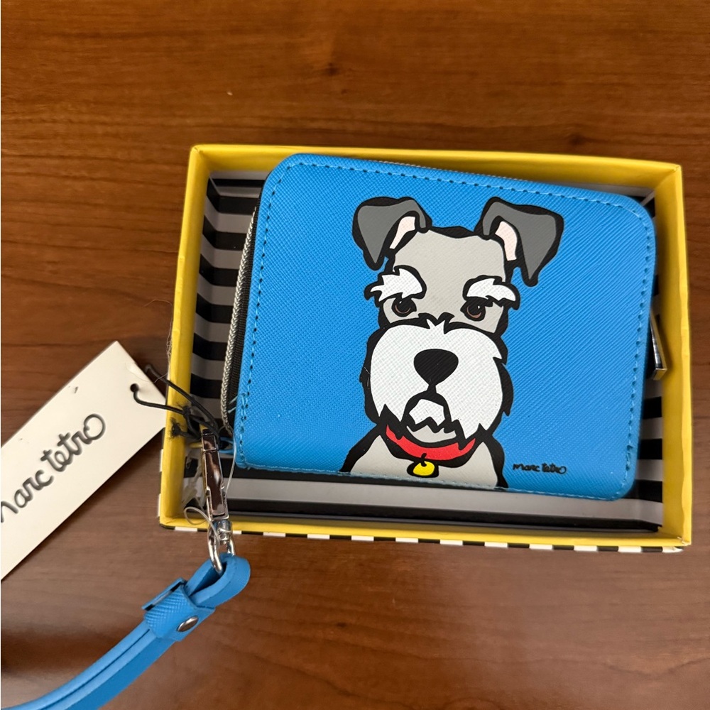Marc Tetro Blue Dog Print Wallet
